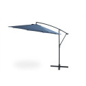 Widok z boku na parasol z masztem bocznym santorini w kolorze granatowym