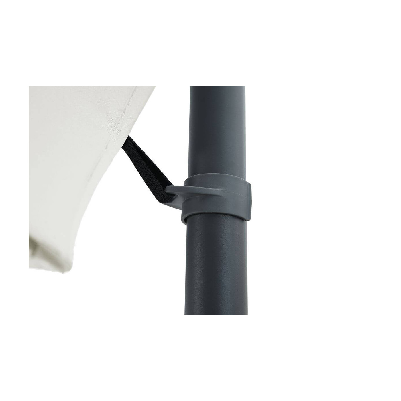 Haczyk chroniący przed zbytnim powiewaniem czaszy parasola santorini 3m w kolorze beżowym