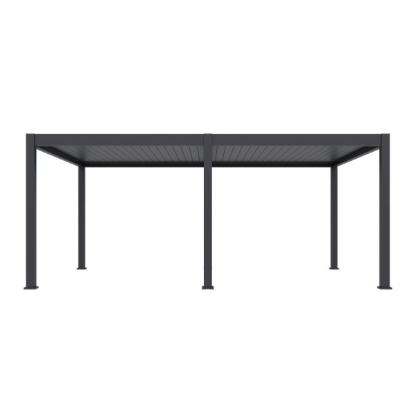 Pergola elektryczna tarasowa DELUE PRO AUTOMATIC 4x6 z oświetleniem LED Antracyt Gutroof 