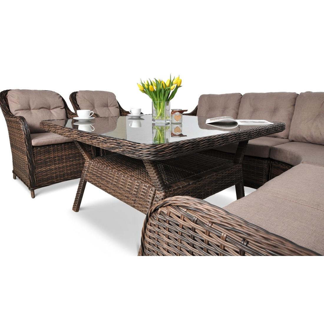 Narożnik z Technorattanu Savona Brown