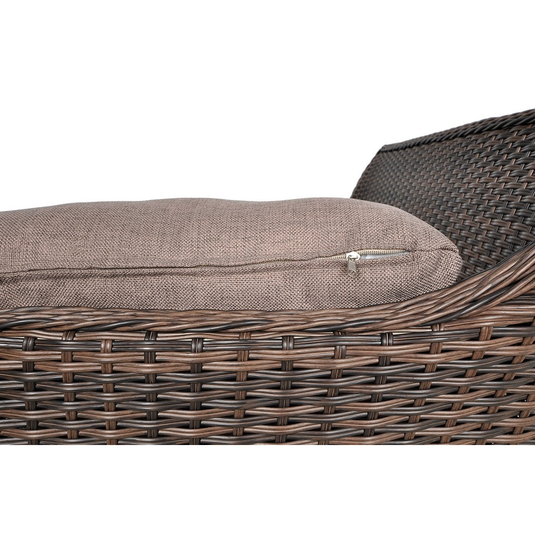 Zbliżenie na poduszkę z zestawu SAVONA - widoczny zamek błyskawiczny umożliwiający łatwe zdjęcie poszewki