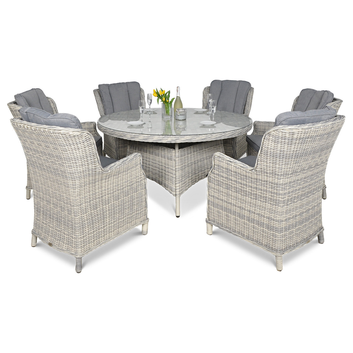 RAVENA 6+1 ZESTAW WHITE GREY