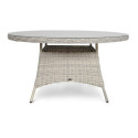 Solidny okrągły jadalniany stół w kolorze szarym z zestawu RAVENA 