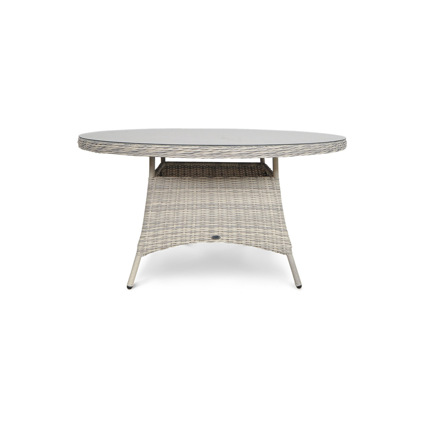 Solidny okrągły jadalniany stół w kolorze szarym z zestawu RAVENA 