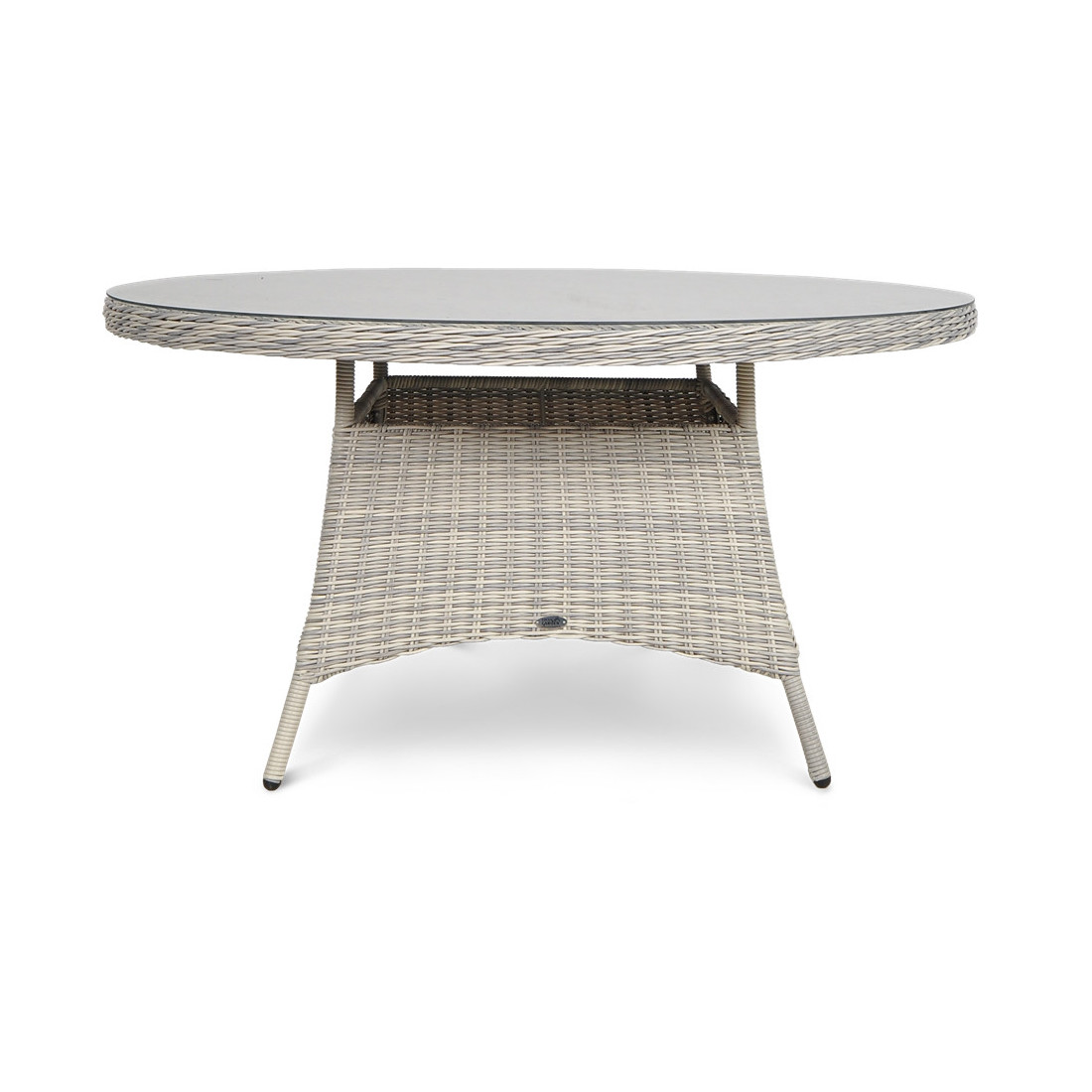 Solidny okrągły jadalniany stół w kolorze szarym z zestawu RAVENA 