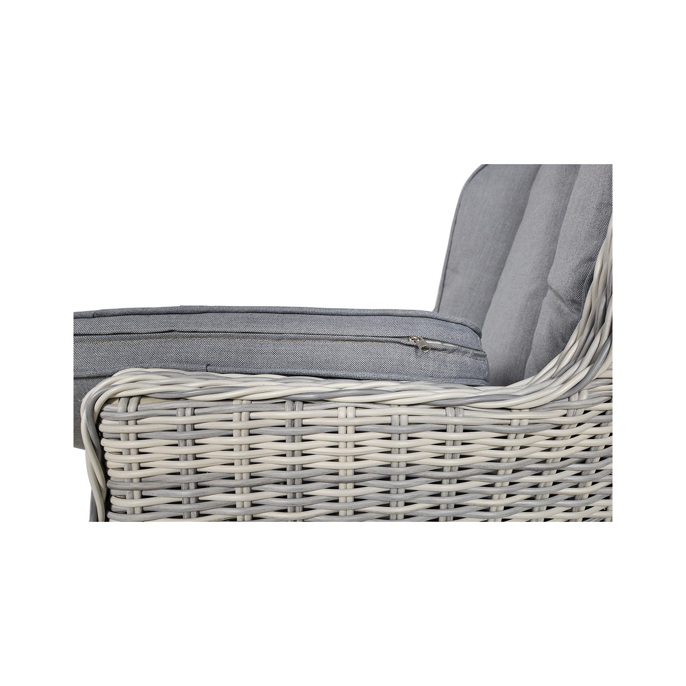 Zestaw mebli ogrodowych z technorattanu Ravena White Grey