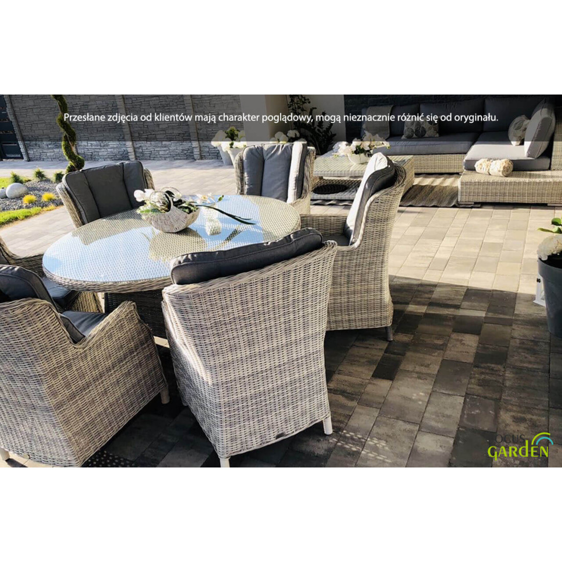meble z technorattanu RAVENA w aranżacji na tarasie