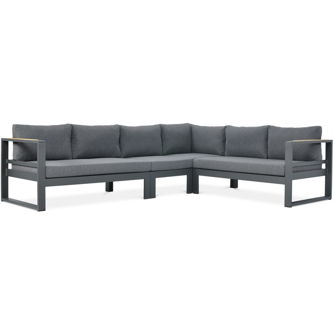 Narożnik PANAMA odcieniach antracytu w konfiguracji lewostronnej (narożnik jest dłuższy po lewej stronie)