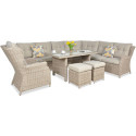 TRIVENTO DINING CORNER SOFA LIGHT BEIGE