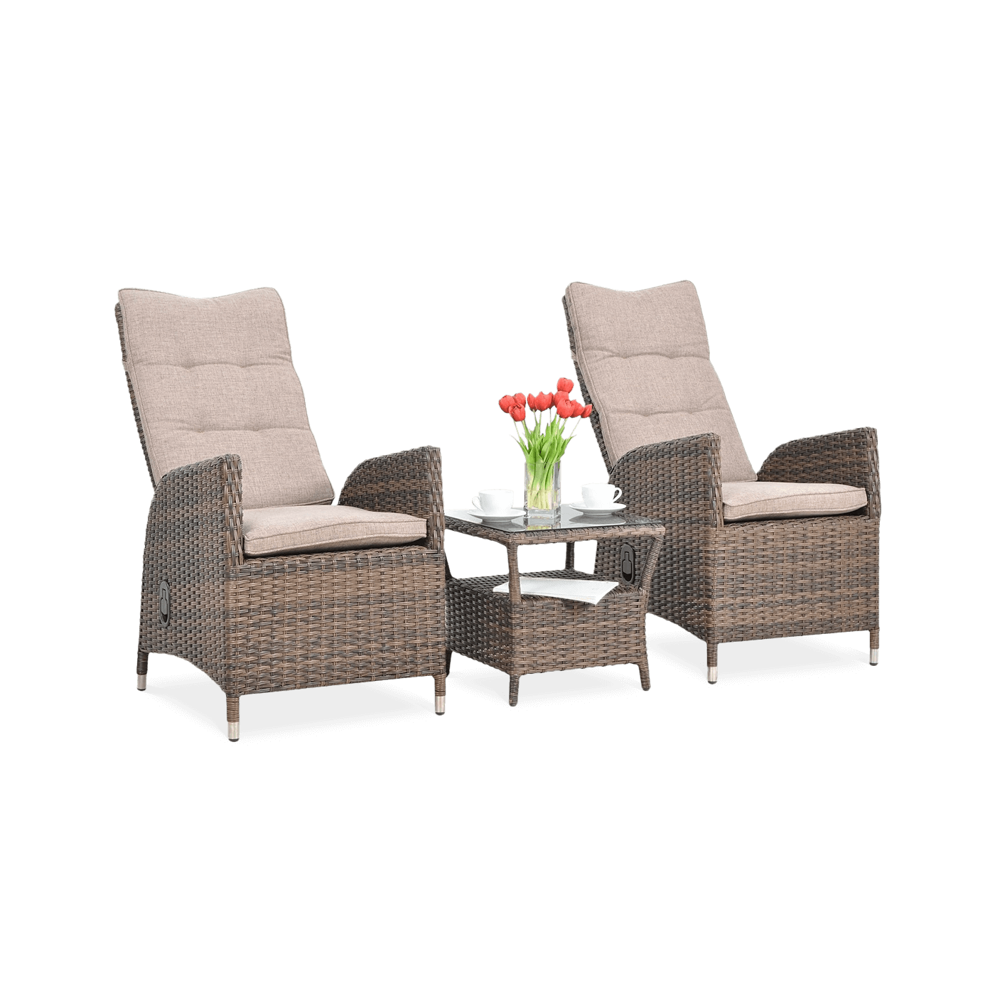 Zestaw wypoczynkowy MALTA Duo w kolorze brązowym