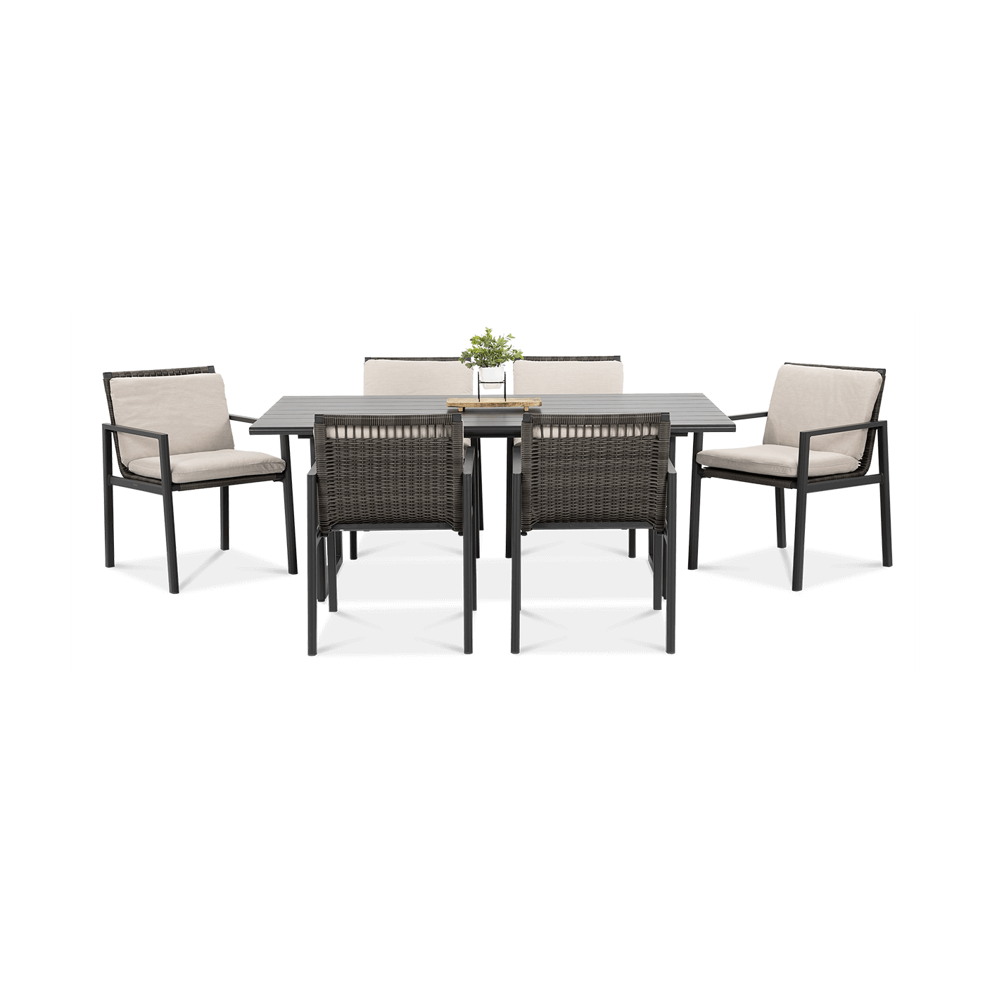 Zestaw Jadalniany do Ogrodu Lotus Dining Dark Grey 61 Furrore