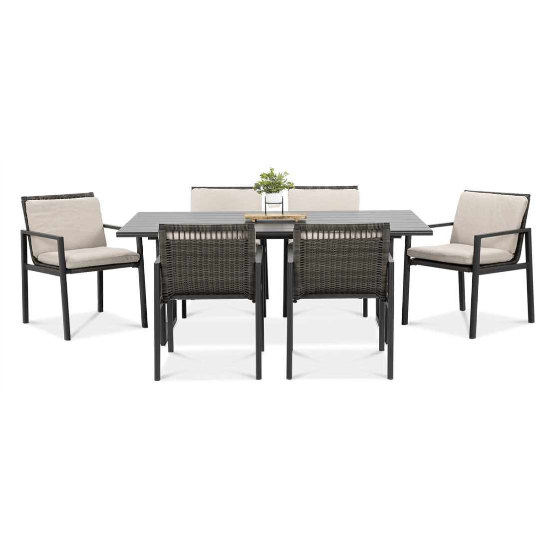 Zestaw Jadalniany do Ogrodu Lotus Dining Dark Grey 61 Furrore