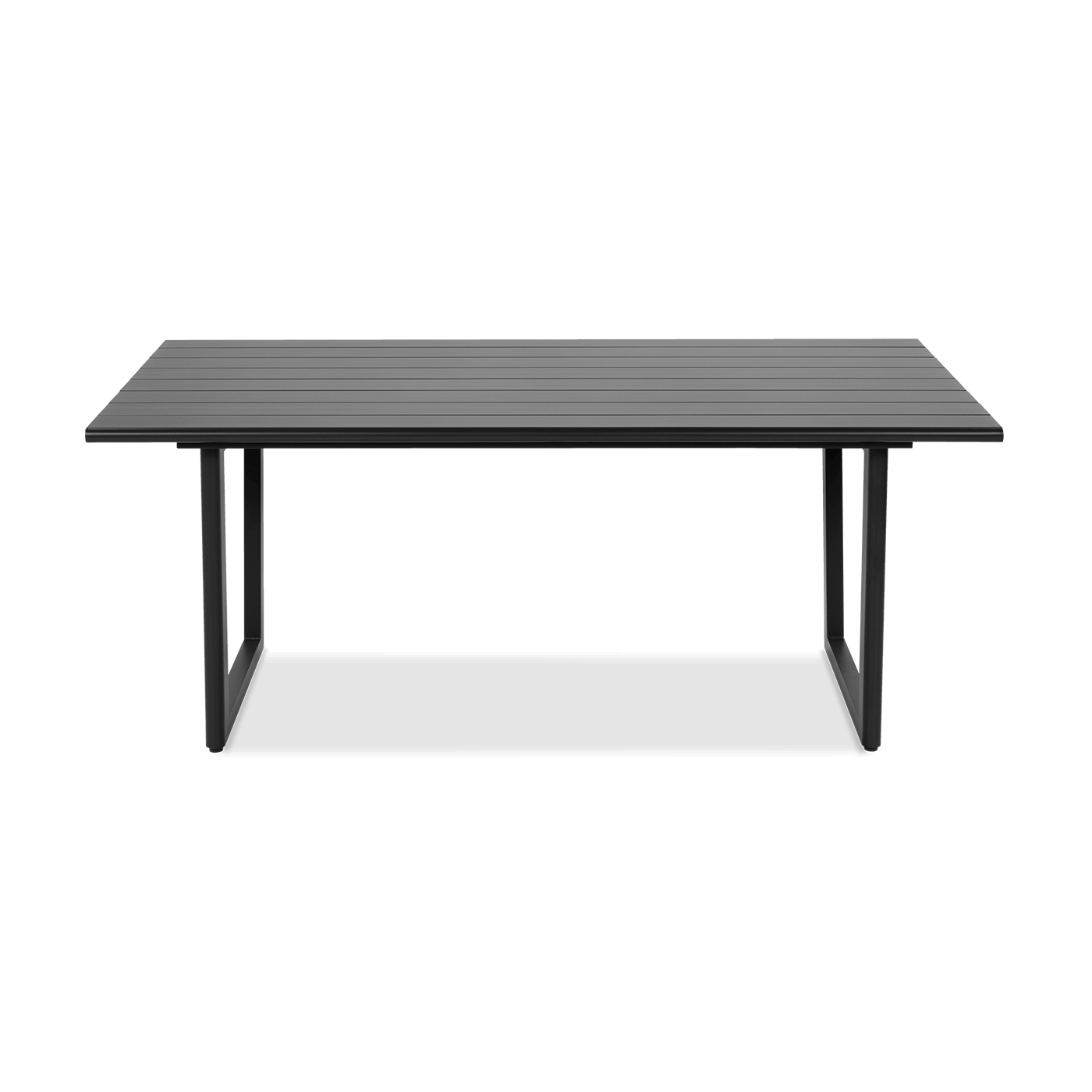 Duży, ciemno szary stół jadalniany aluminiowy z zestawu LOTUS dining