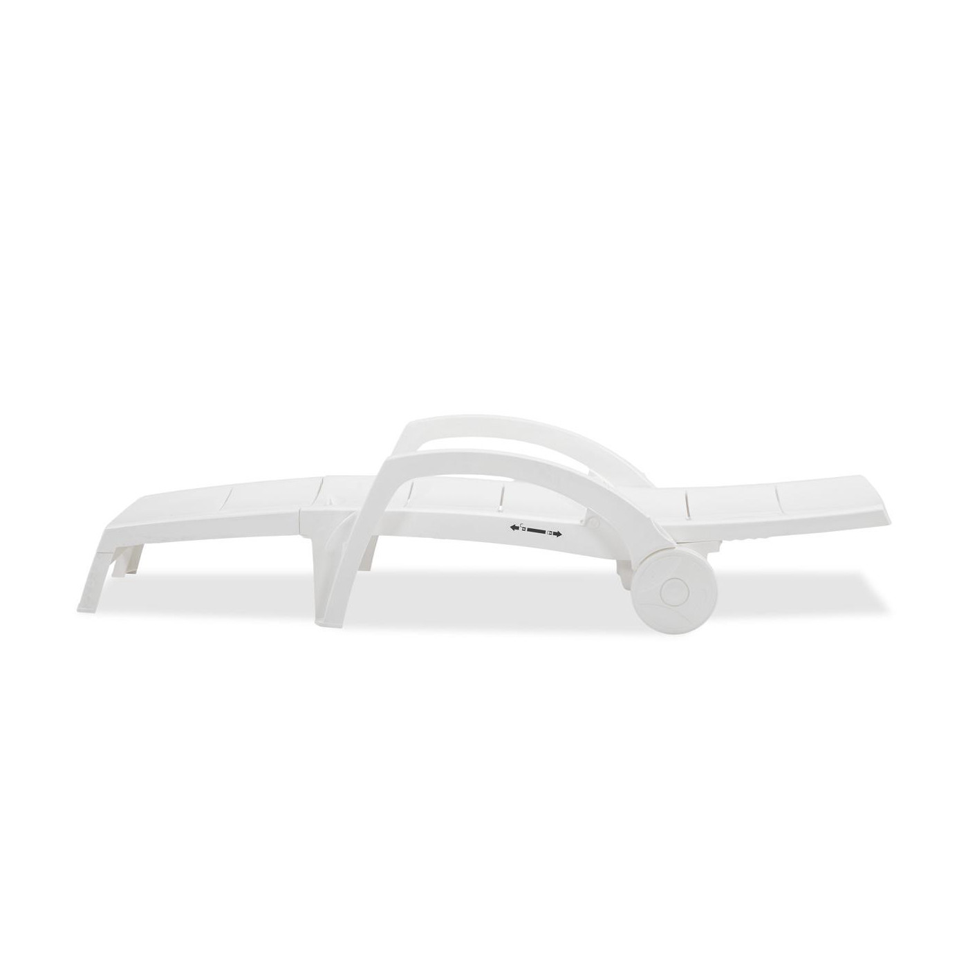 Leżak rozłożony na płasko OCEAN white