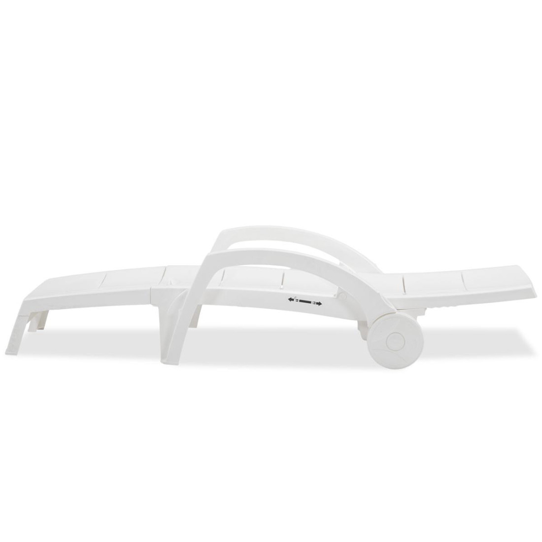 Leżak rozłożony na płasko OCEAN white