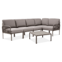 KOMODO 5 CORNER SOFA TORTORA GRIGIO + TORTORA TABLE