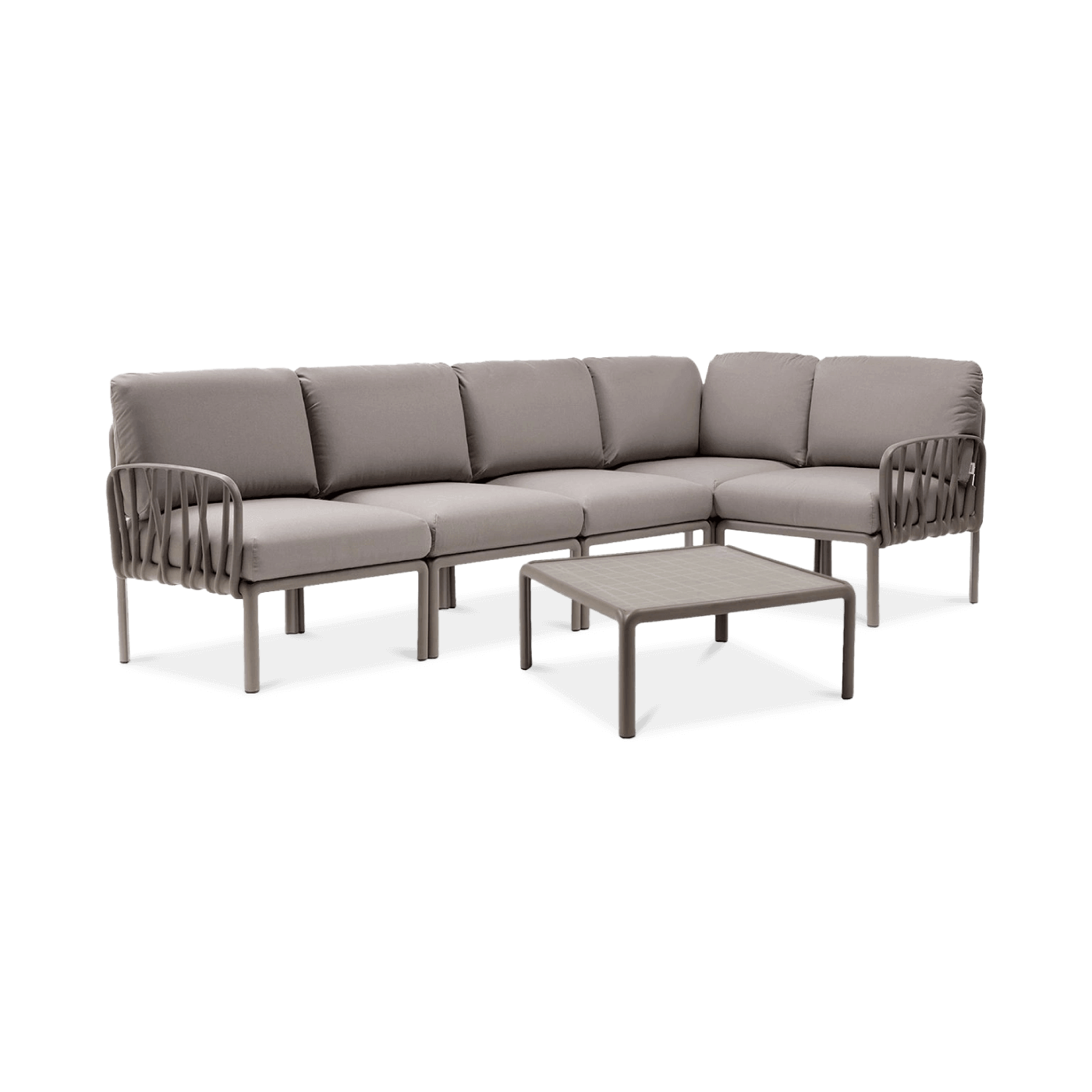 KOMODO 5 CORNER SOFA TORTORA GRIGIO + TORTORA TABLE
