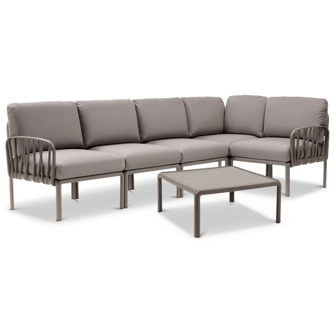 KOMODO 5 CORNER SOFA TORTORA GRIGIO + TORTORA TABLE