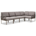 KOMODO 5 CORNER SOFA TORTORA GRIGIO + TORTORA TABLE