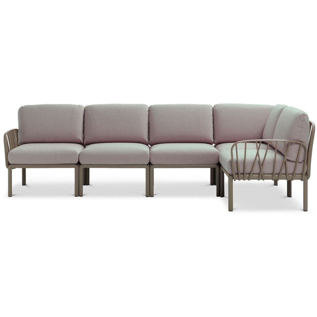 KOMODO 5 CORNER SOFA TORTORA GRIGIO + TORTORA TABLE