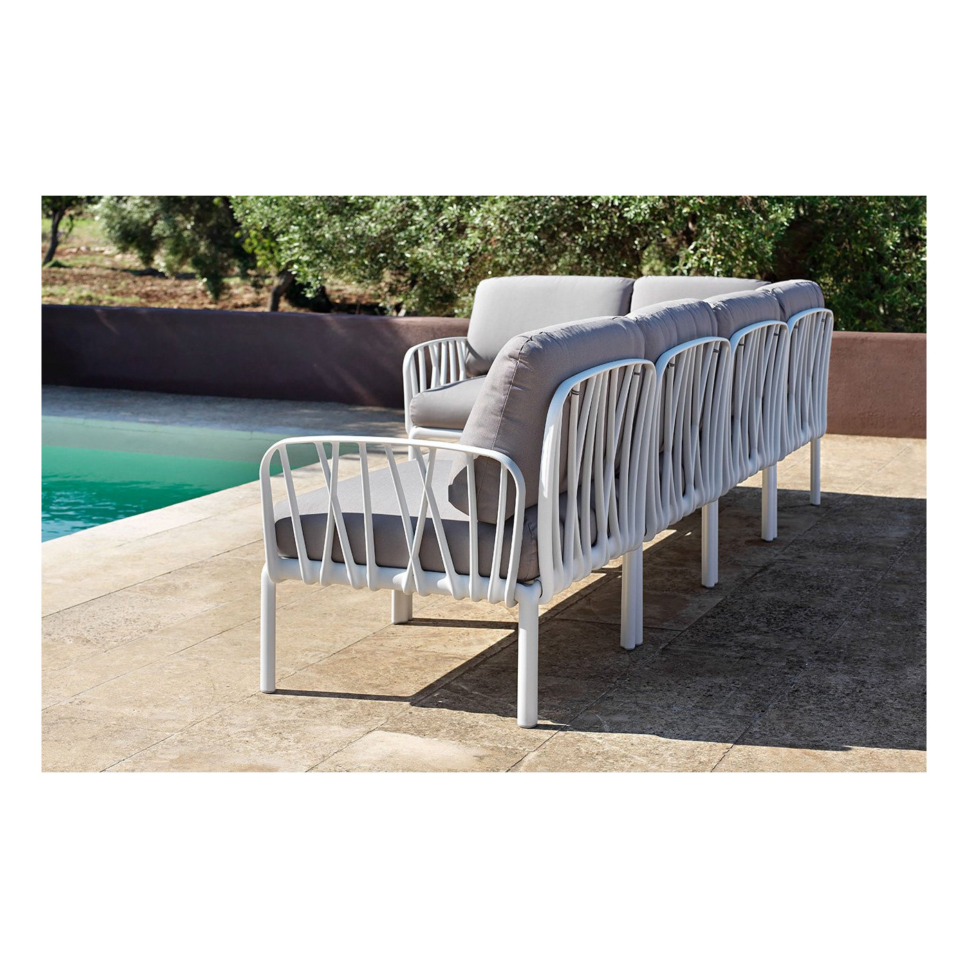 KOMODO 5 CORNER SOFA TORTORA GRIGIO + TORTORA TABLE