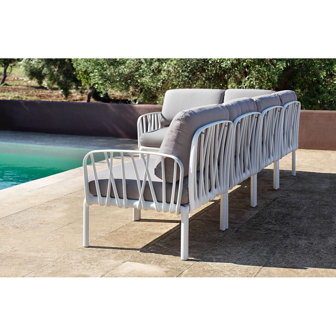 KOMODO 5 CORNER SOFA TORTORA GRIGIO + TORTORA TABLE