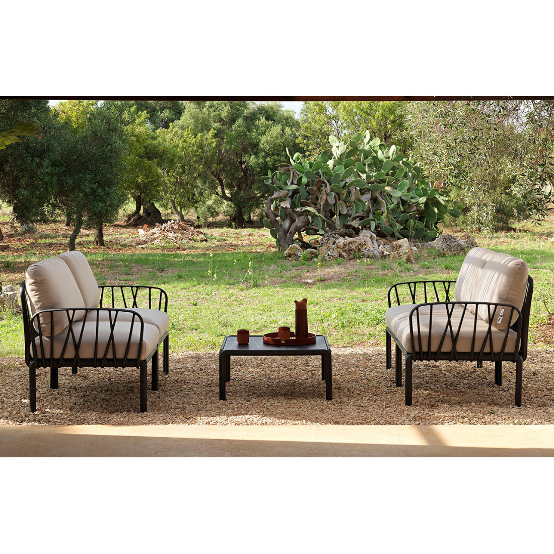 KOMODO 5 CORNER SOFA TORTORA GRIGIO + TORTORA TABLE