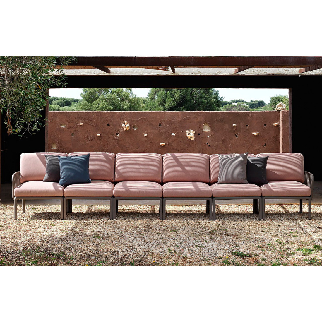 KOMODO 5 CORNER SOFA TORTORA GRIGIO + TORTORA TABLE