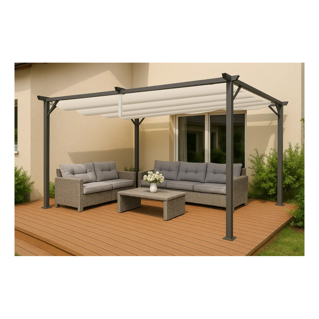 Aranżacja pergoli Sprint 3x4m Hardmaister