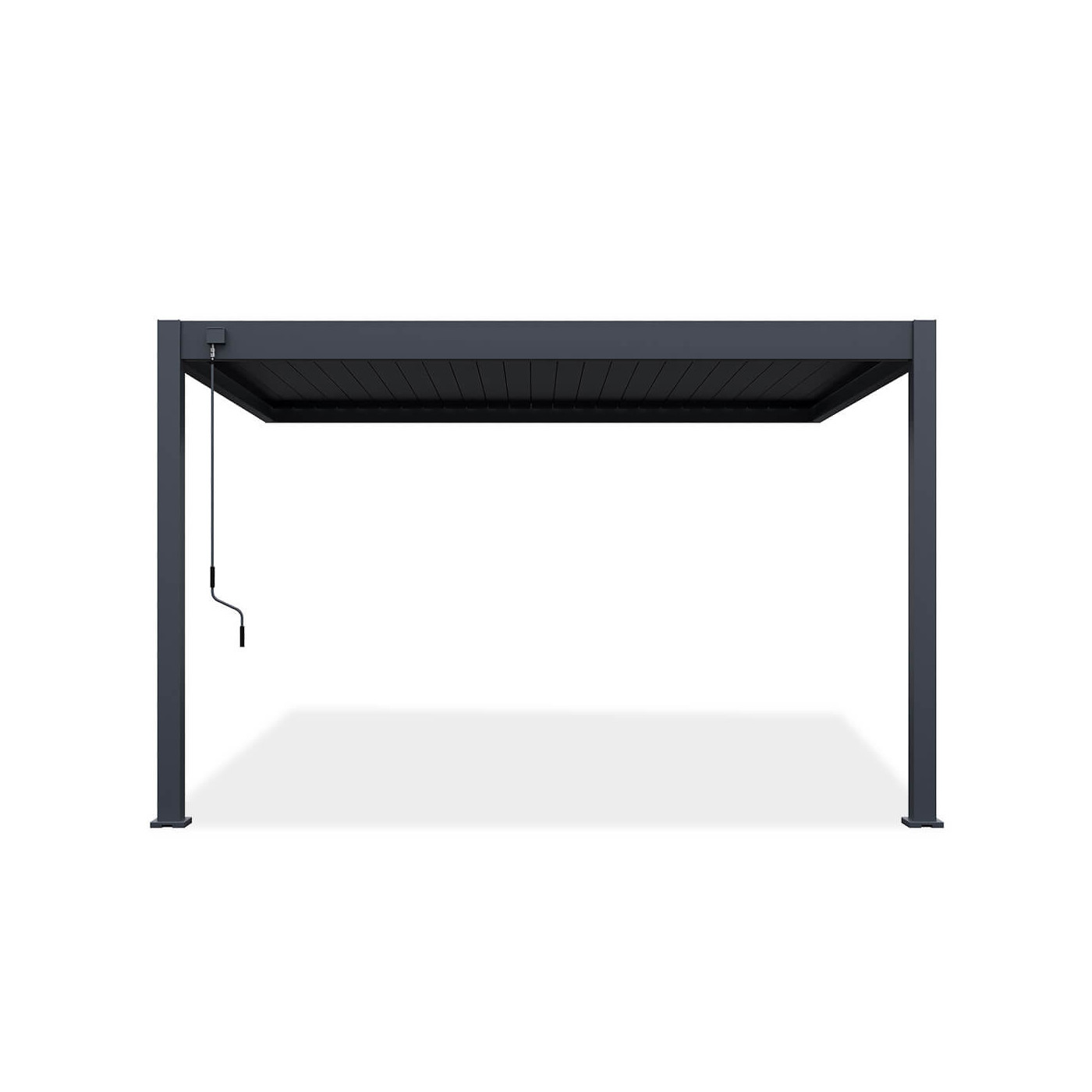 Front - przyścienna pergola ELEGANCE WALL 3x4 Anthracite - Gutroof