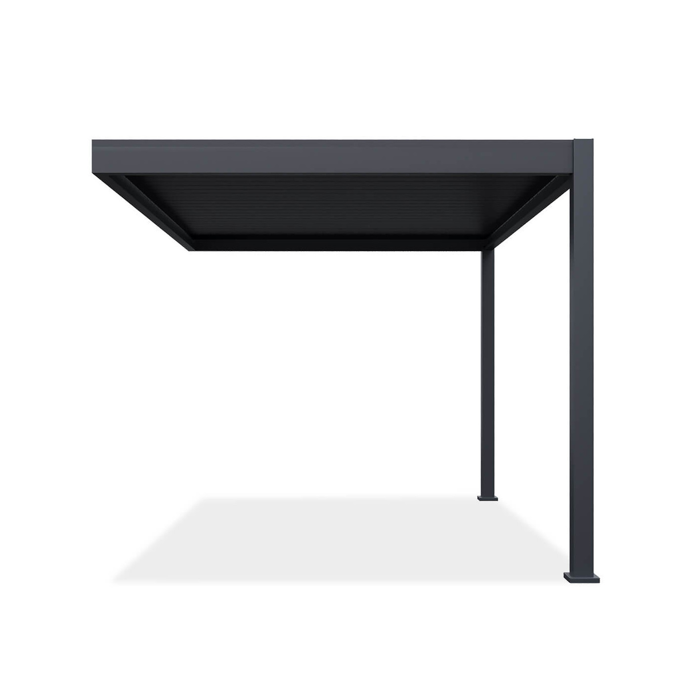 Bok - przyścienna pergola ELEGANCE WALL 3x4 Anthracite - Gutroof