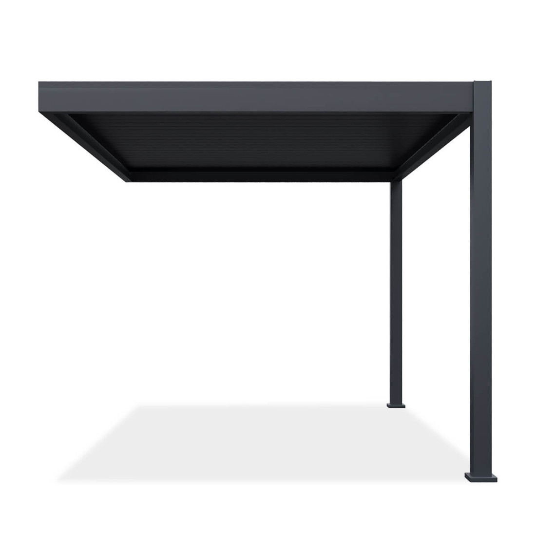 Bok - przyścienna pergola ELEGANCE WALL 3x4 Anthracite - Gutroof