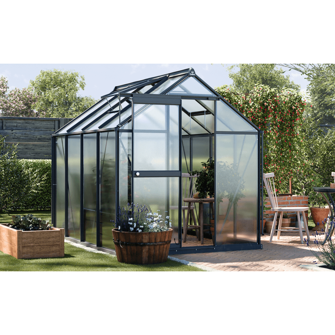 Czarna poliwęglanowa szklarnia "slide in" producenta cultivo