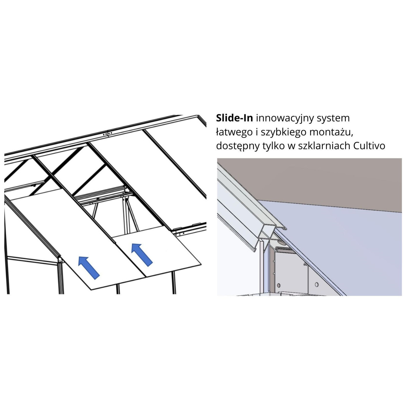 szklarnia poliwęglanowa na warzywa "slide in" od producenta cultivo