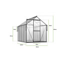 POLYCARBONATE GREENHOUSE 183x245 BLACK NEW