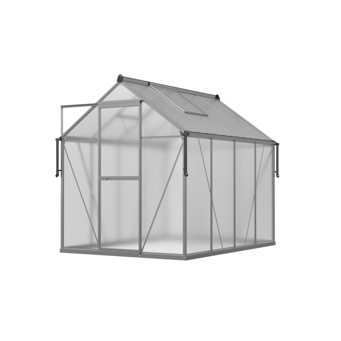 szara szklarnia poliwęglanowa na uprawy "slide in" 