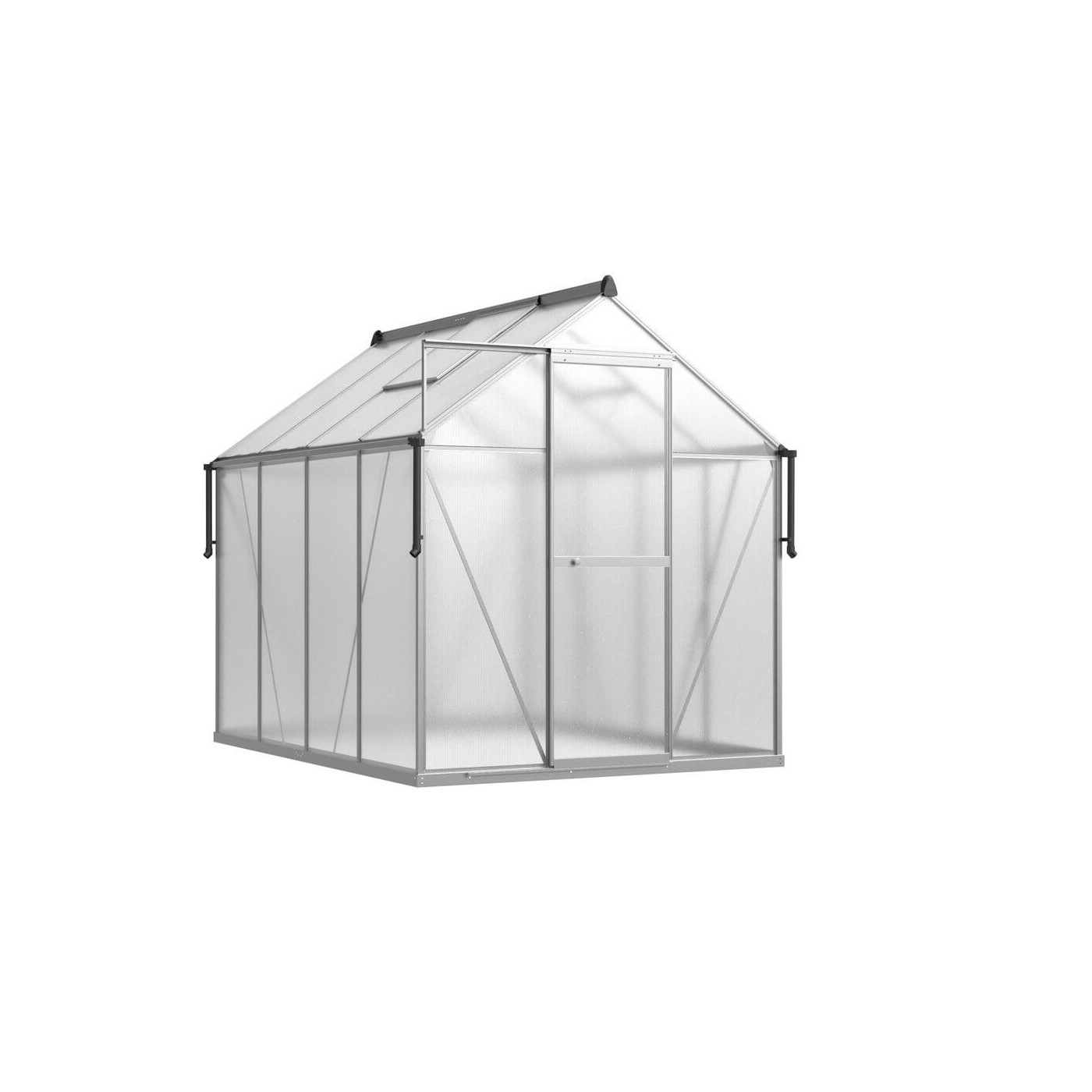POLYCARBONATE GREENHOUSE 183x245 SILVER NEW