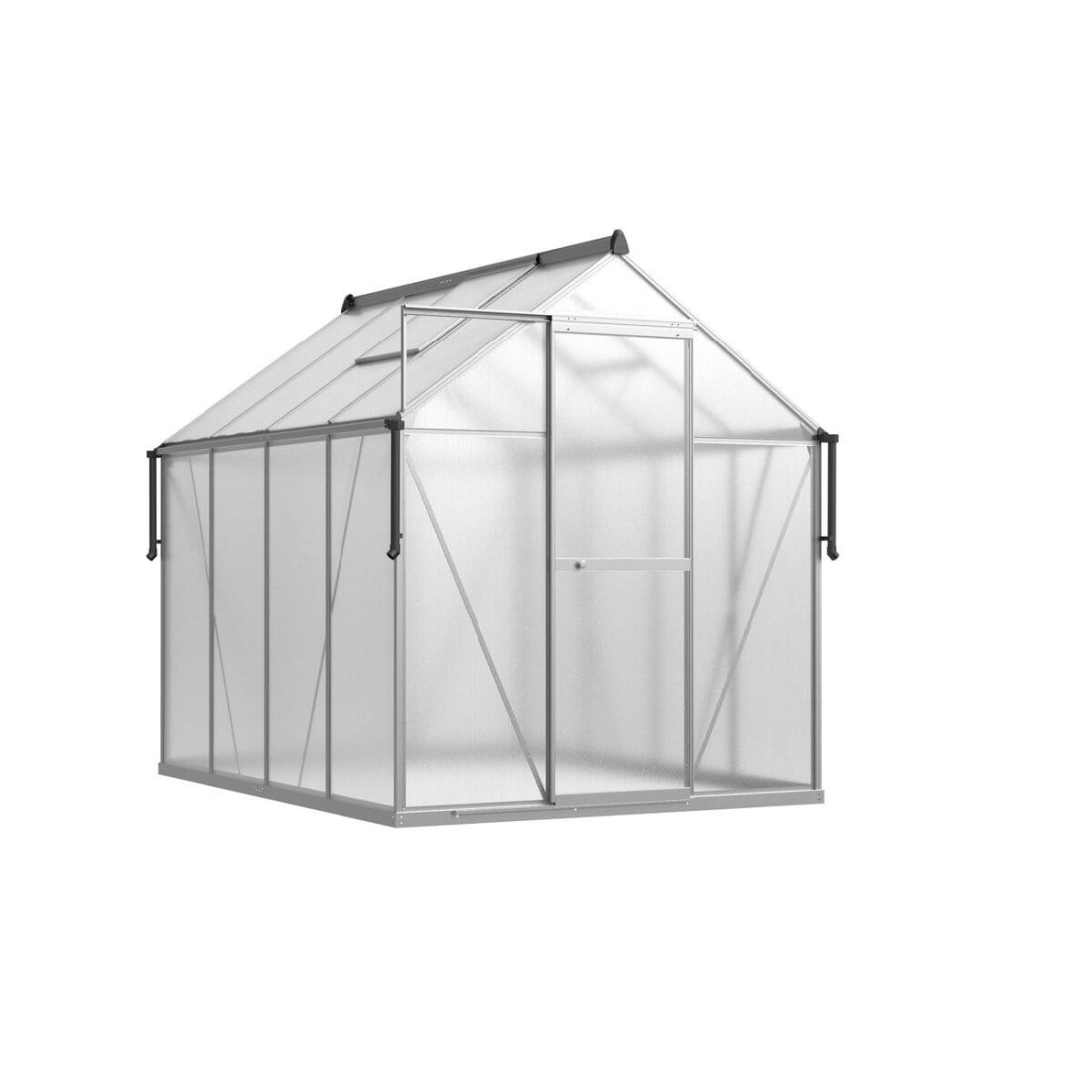 POLYCARBONATE GREENHOUSE 183x245 SILVER NEW