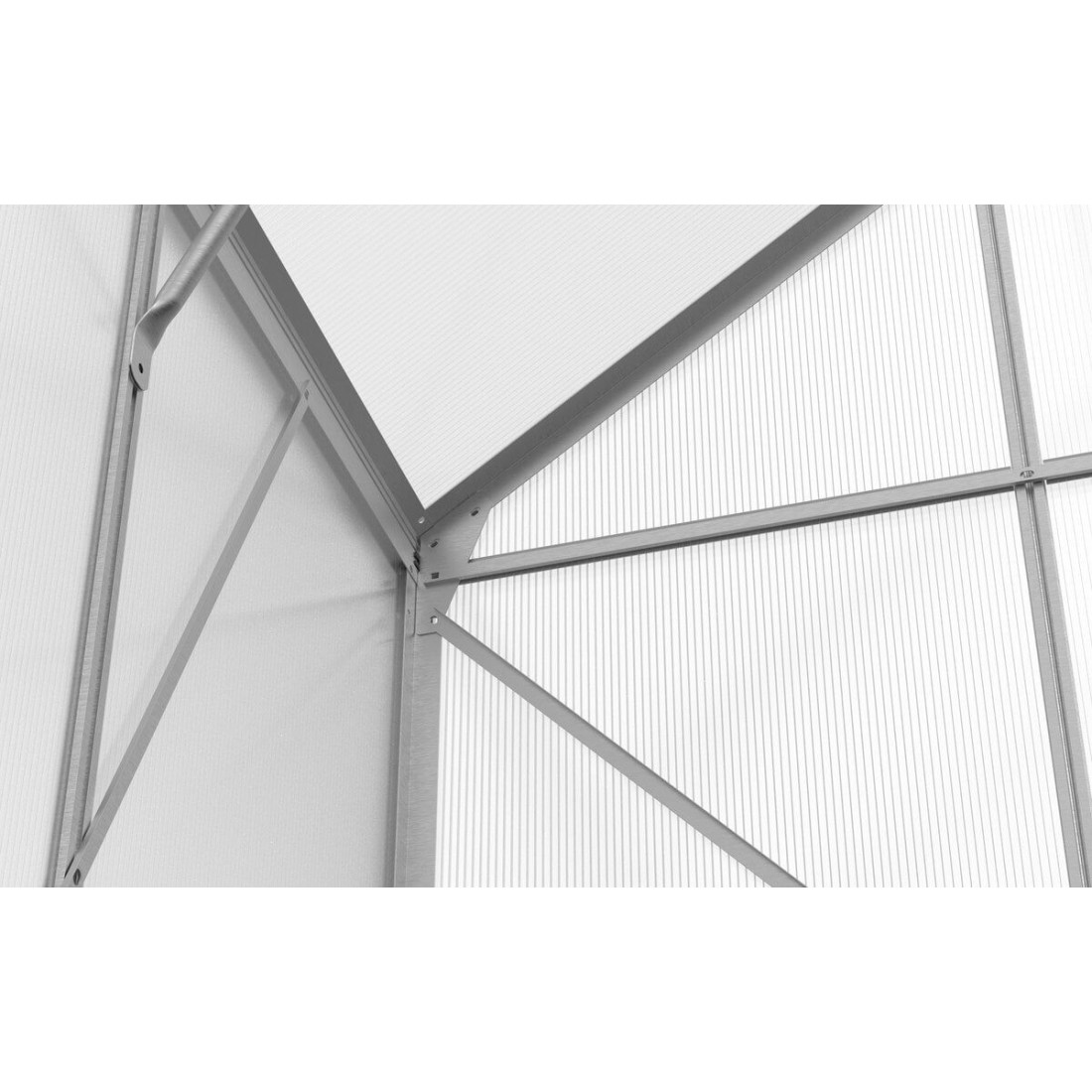 POLYCARBONATE GREENHOUSE 183x245 SILVER NEW