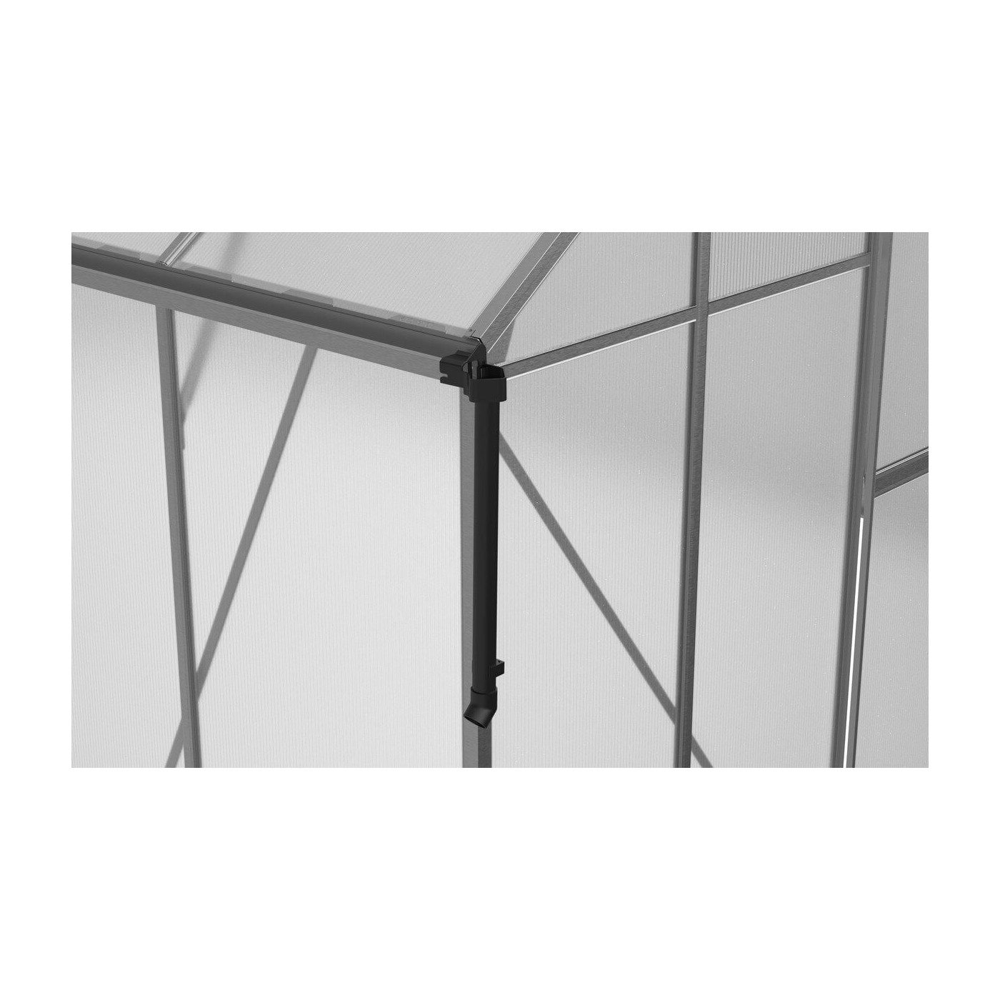 POLYCARBONATE GREENHOUSE 183x245 SILVER NEW