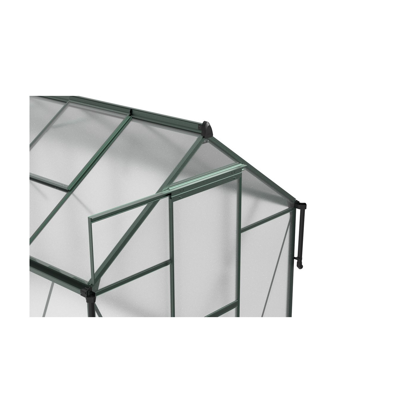 zbliżenie na element czarnej rynny odprowadzającej wodę