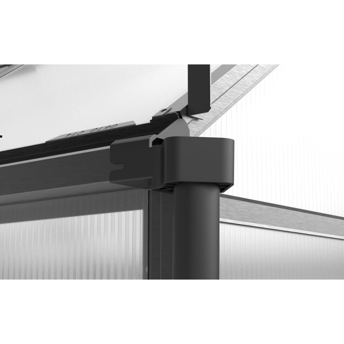 zbliżenie z boku na rynnę odprowadzającą wodę