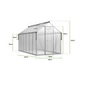 Szklarnia ogrodowa aluminium + poliwęglan 183x361cm Silver Cultivo