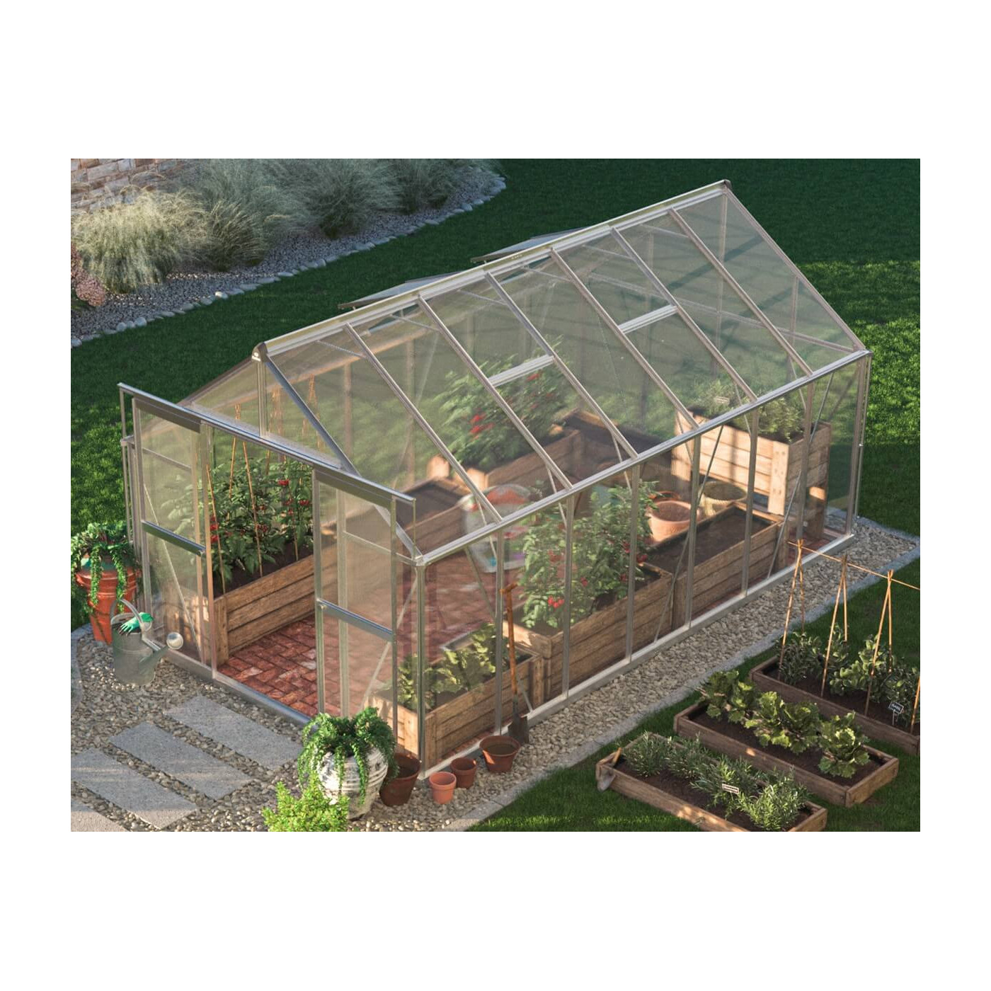 wymiary poliwęglanowej szklarni "slide in"