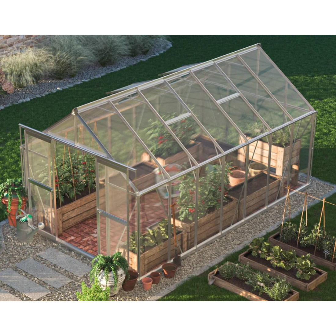 wymiary poliwęglanowej szklarni "slide in"