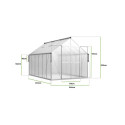 POLYCARBONATE GREENHOUSE 244x370 SILVER NEW