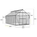 POLYCARBONATE GREENHOUSE 244x429 BLACK NEW