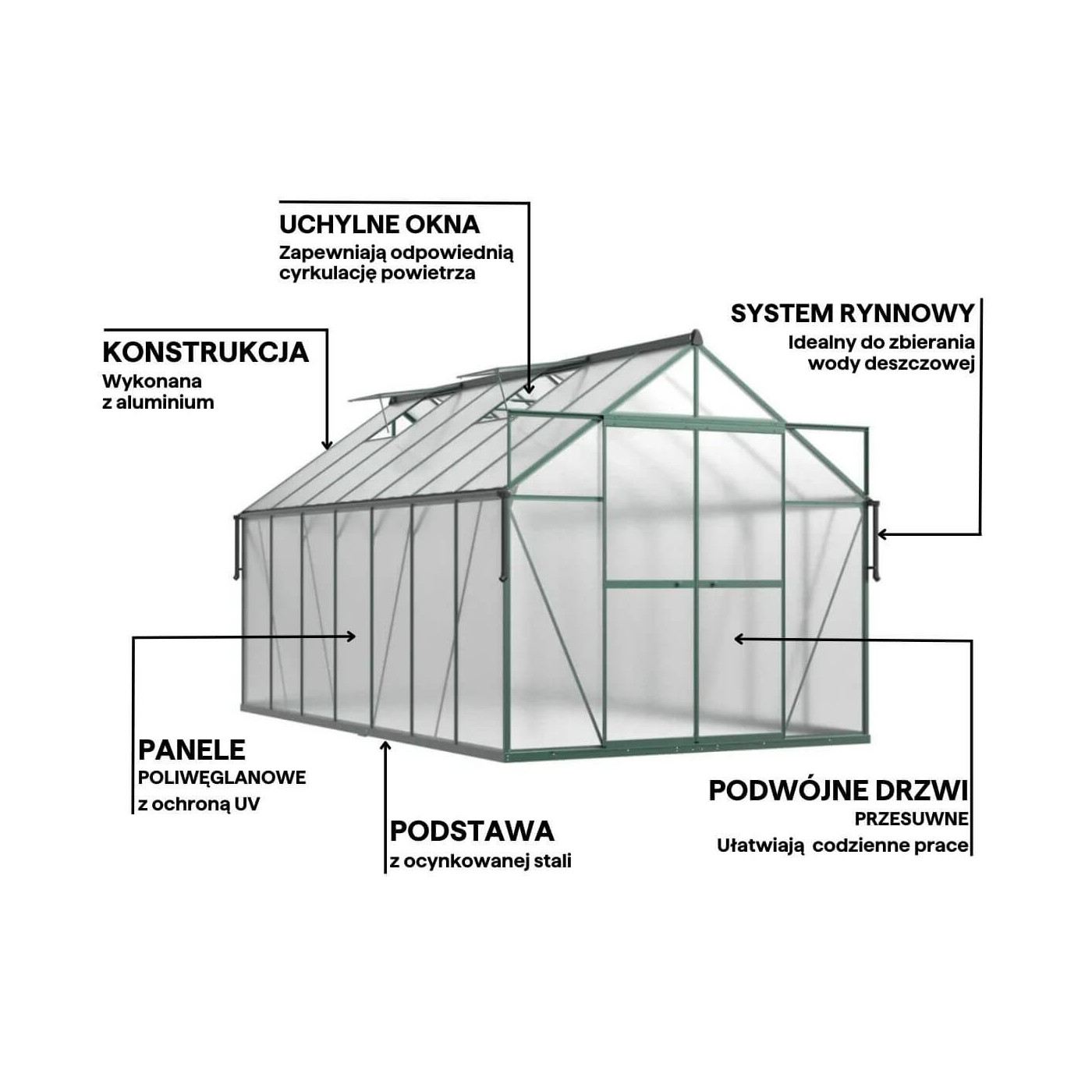 czarny element składowy systemu odprowadzania wody
