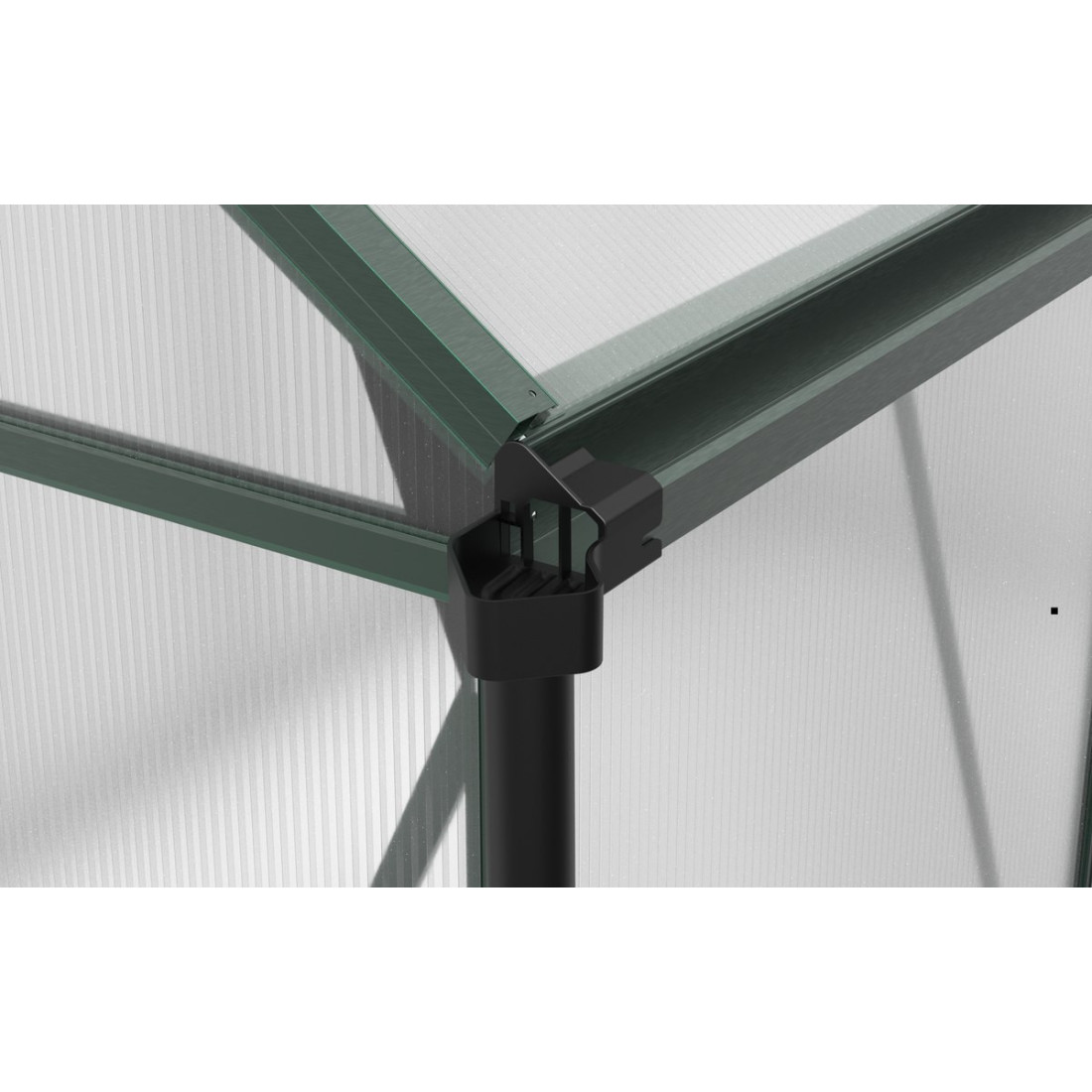 POLYCARBONATE GREENHOUSE 244x429 DARK GREEN NEW