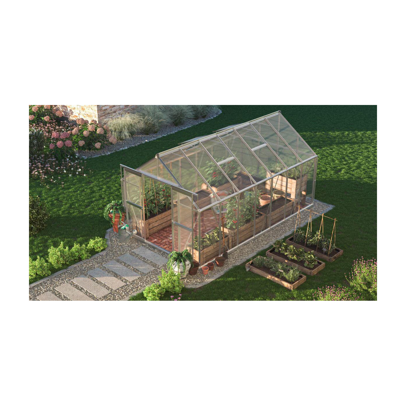 wymiary szklarni z poliwęglanu "slide in"